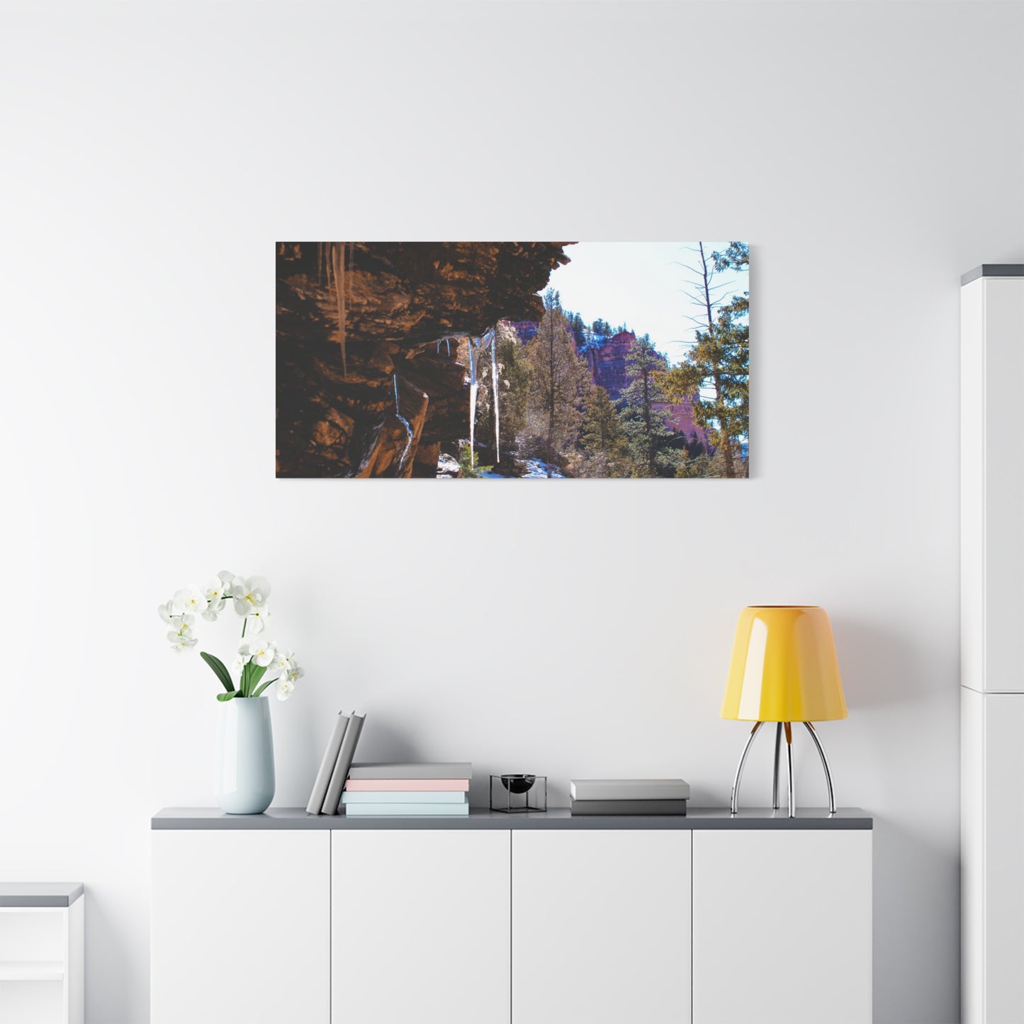 Canvas Wall Art - Mountain Icicles Photography