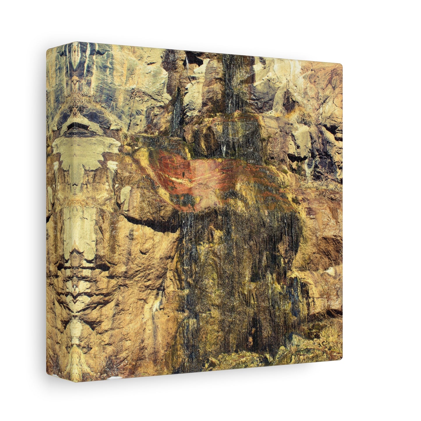 Canvas Wall Art - Mossy Waterfall Photo