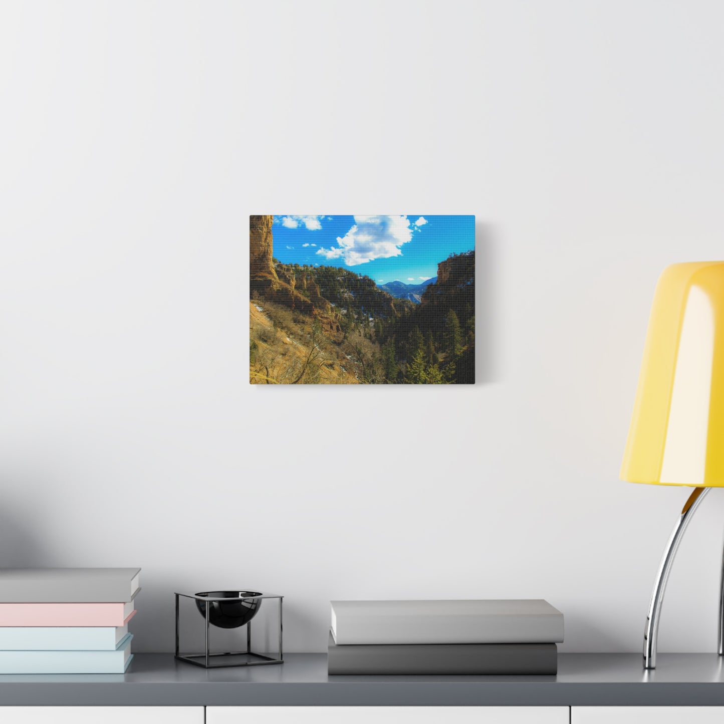 Canvas Art Print - Valley with Trees and Blue Sky Photography