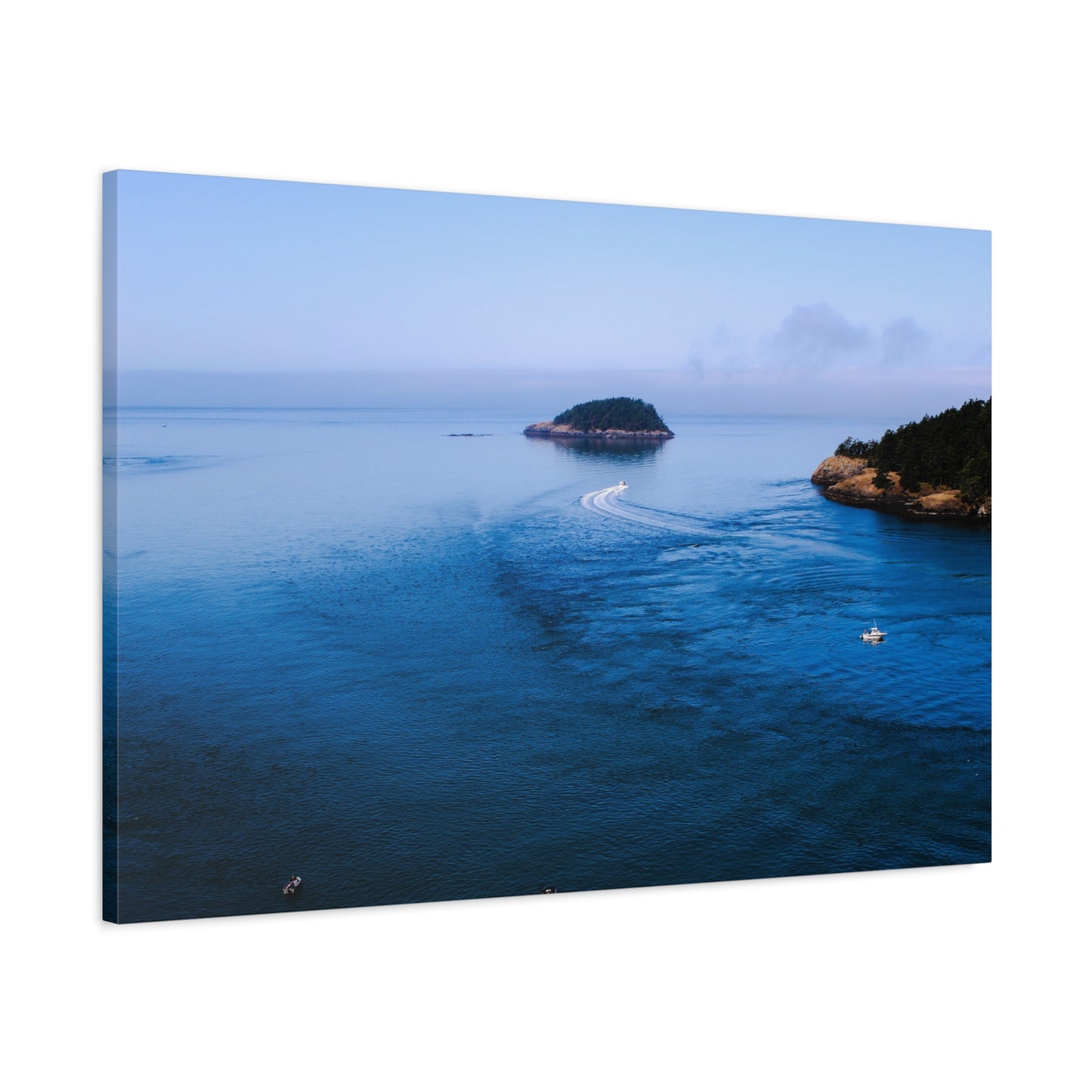 Canvas Print - Distant Island Ocean View Photography