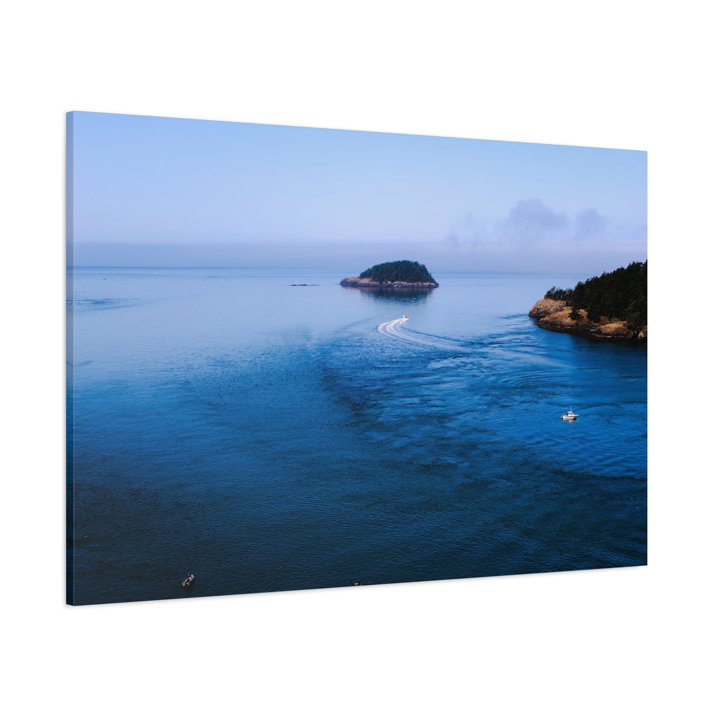 Canvas Print - Distant Island Ocean View Photography