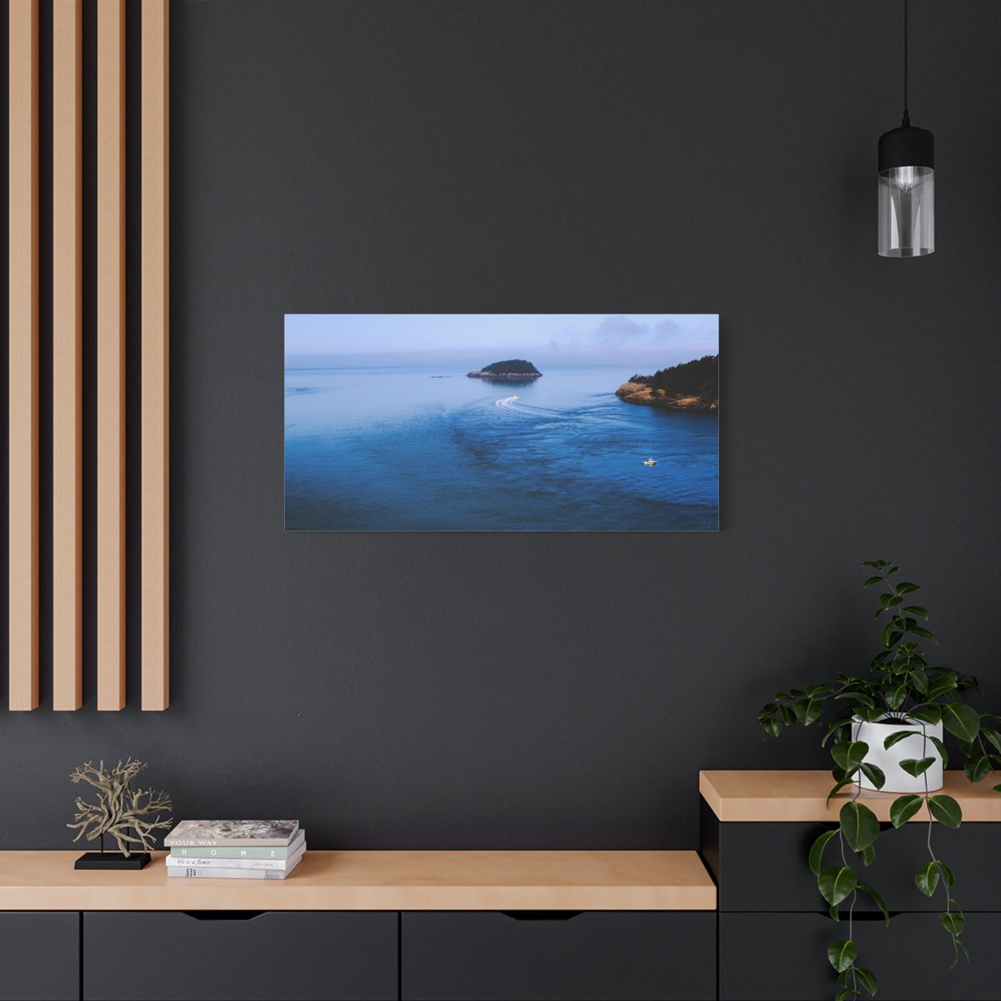 Canvas Print - Distant Island Ocean View Photography