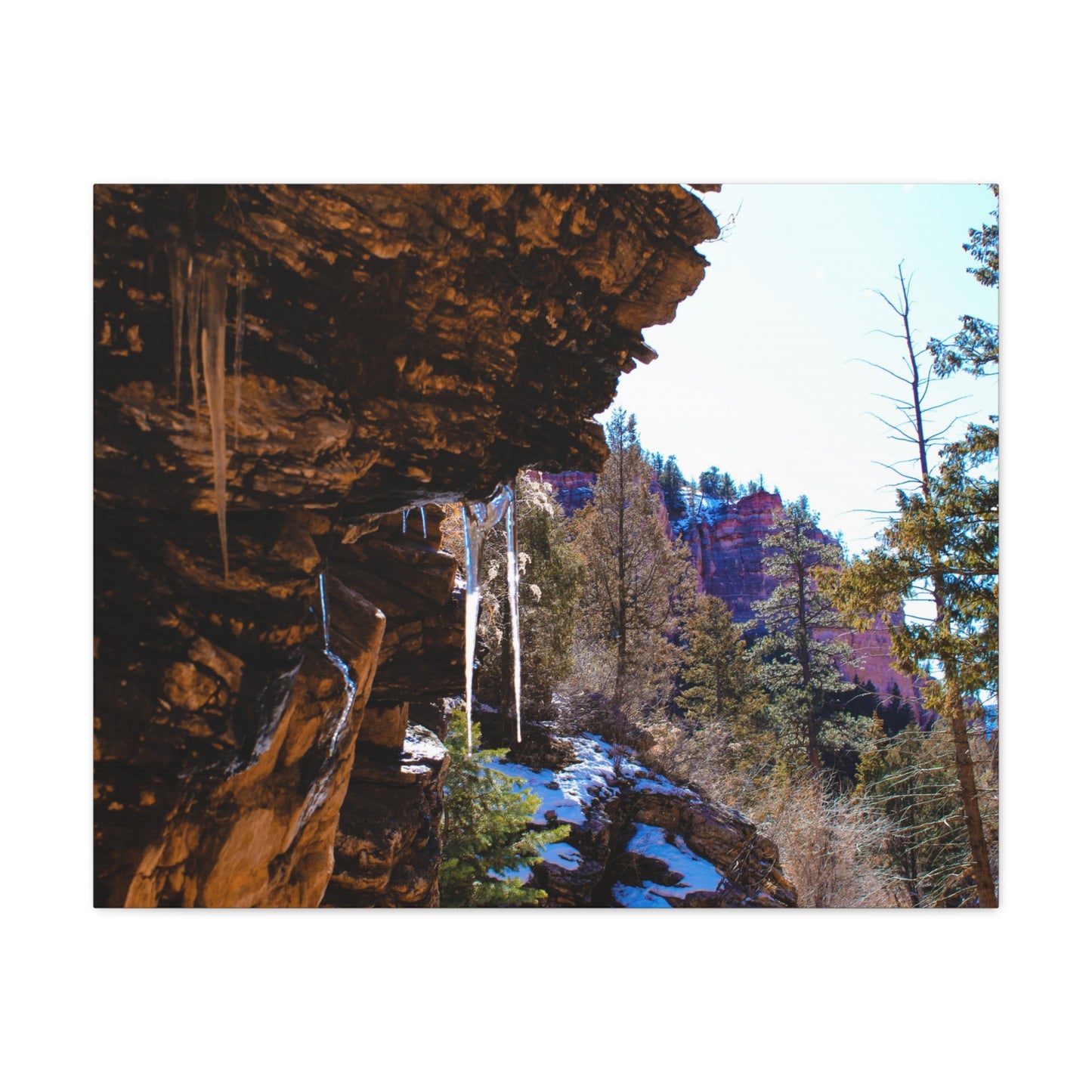 Canvas Wall Art - Mountain Icicles Photography