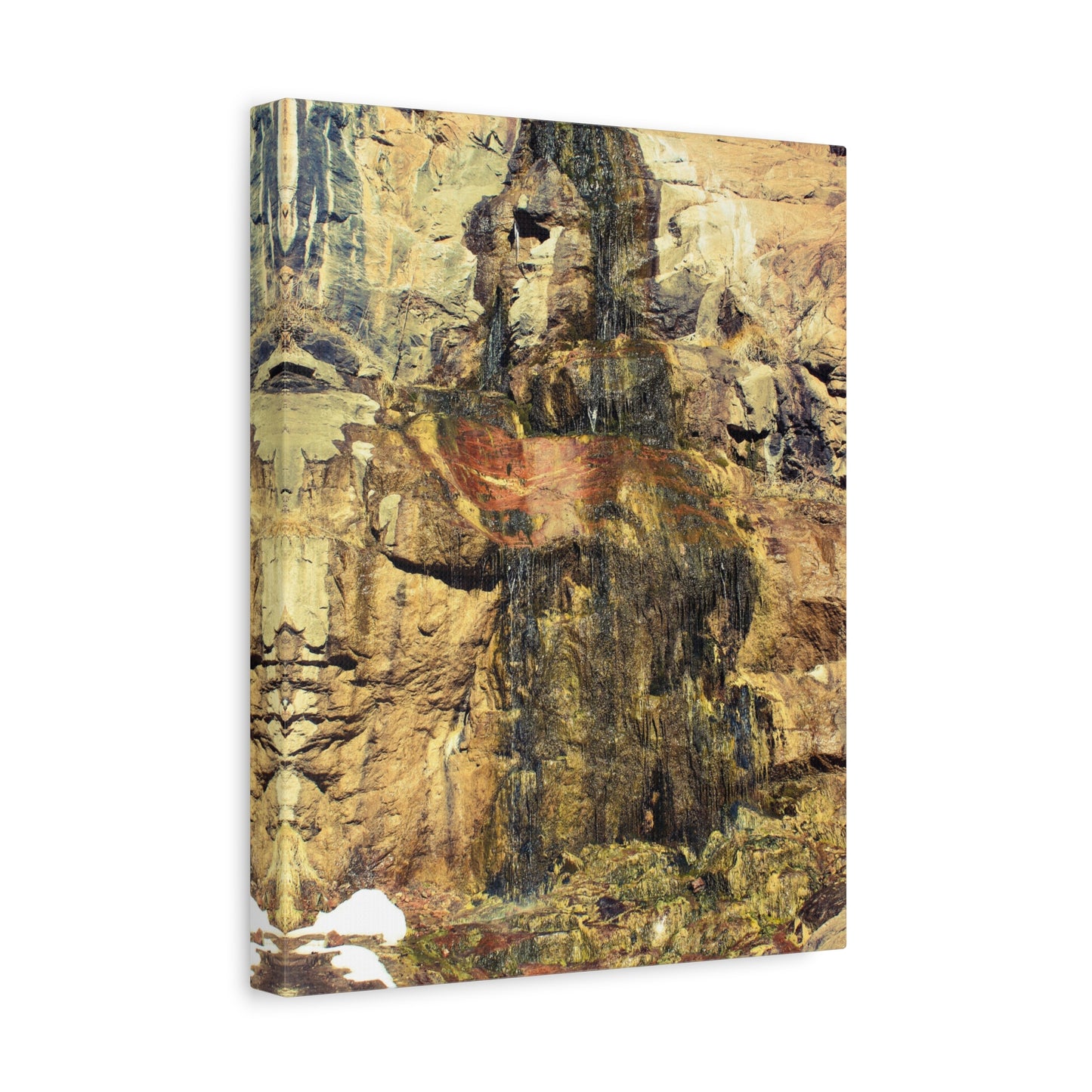 Canvas Wall Art - Mossy Waterfall Photo