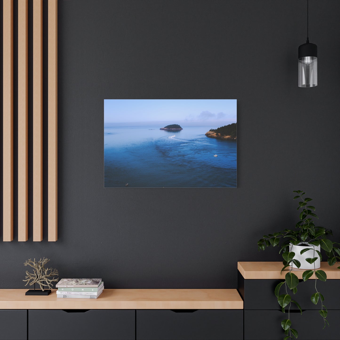 Canvas Print - Distant Island Ocean View Photography