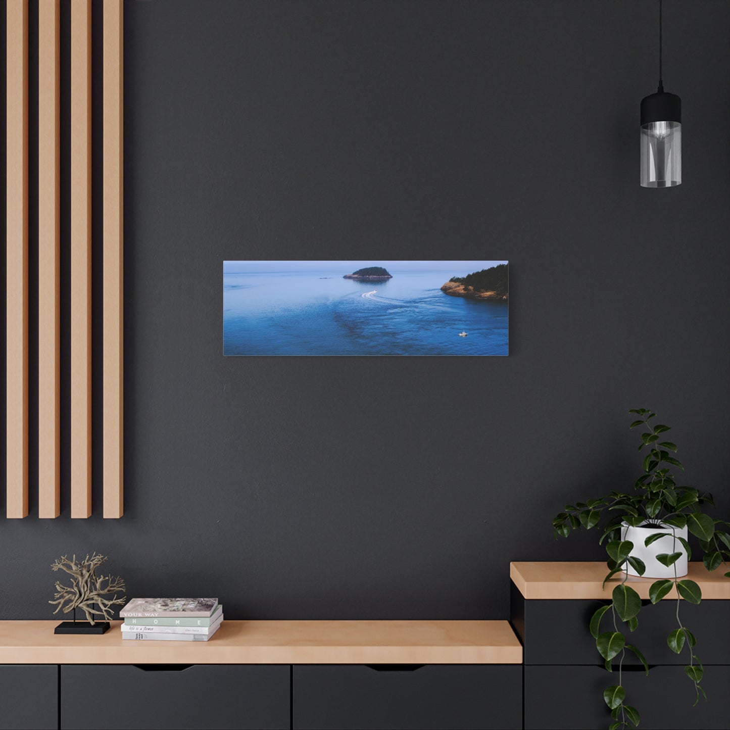 Canvas Print - Distant Island Ocean View Photography