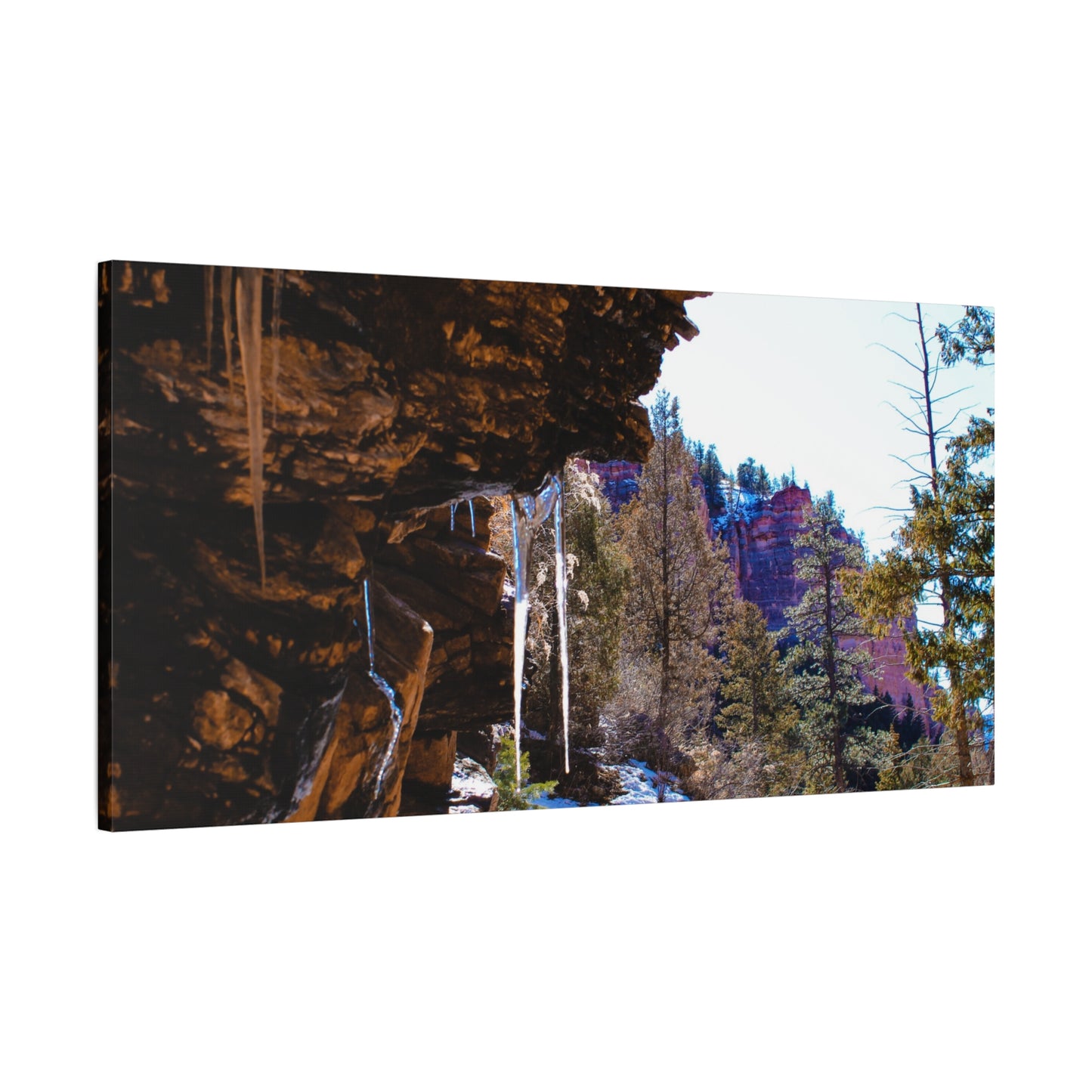 Canvas Wall Art - Mountain Icicles Photography