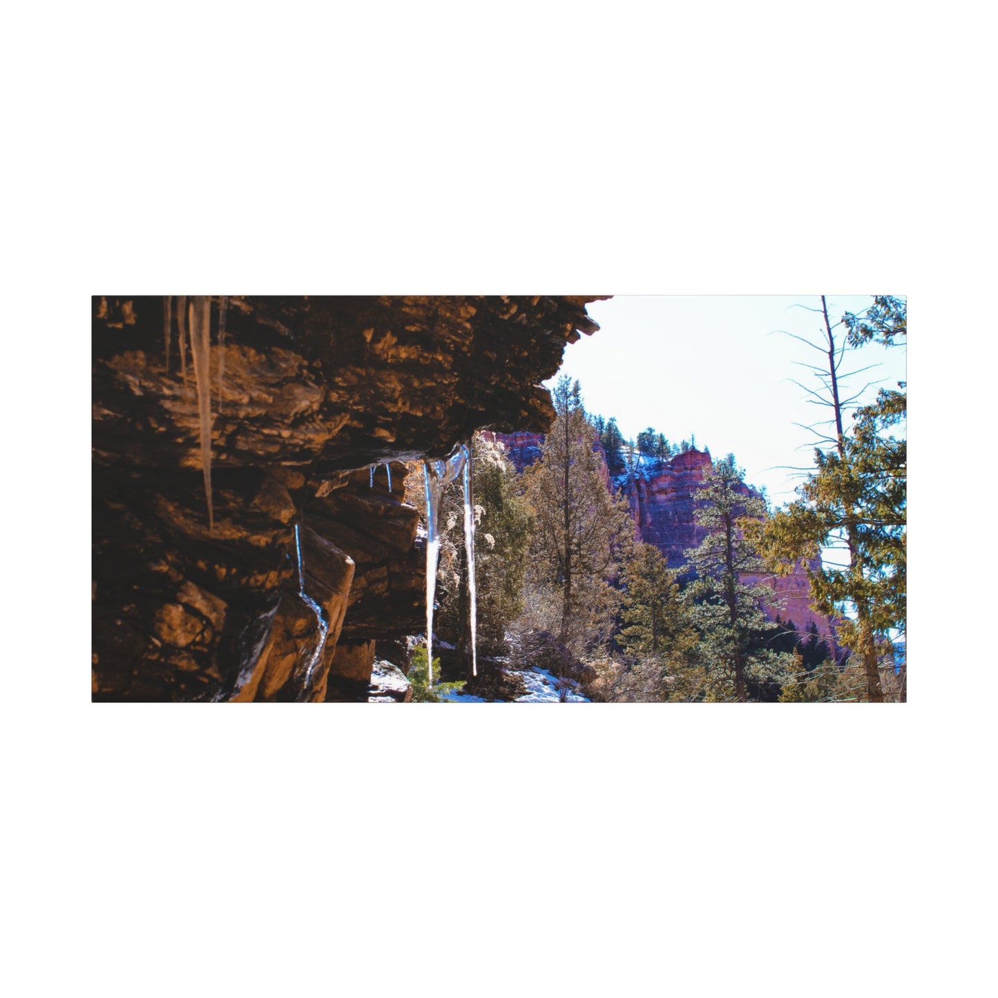 Canvas Wall Art - Mountain Icicles Photography