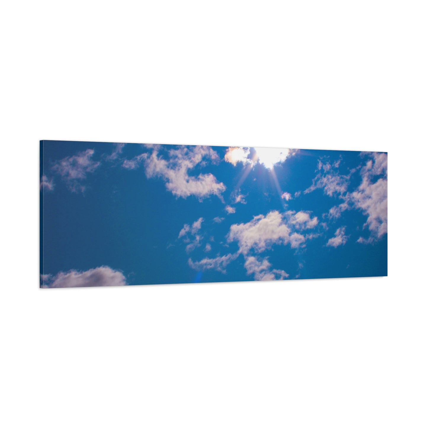 Canvas Wall Art - Blue Sky and Shining Clouds Picture