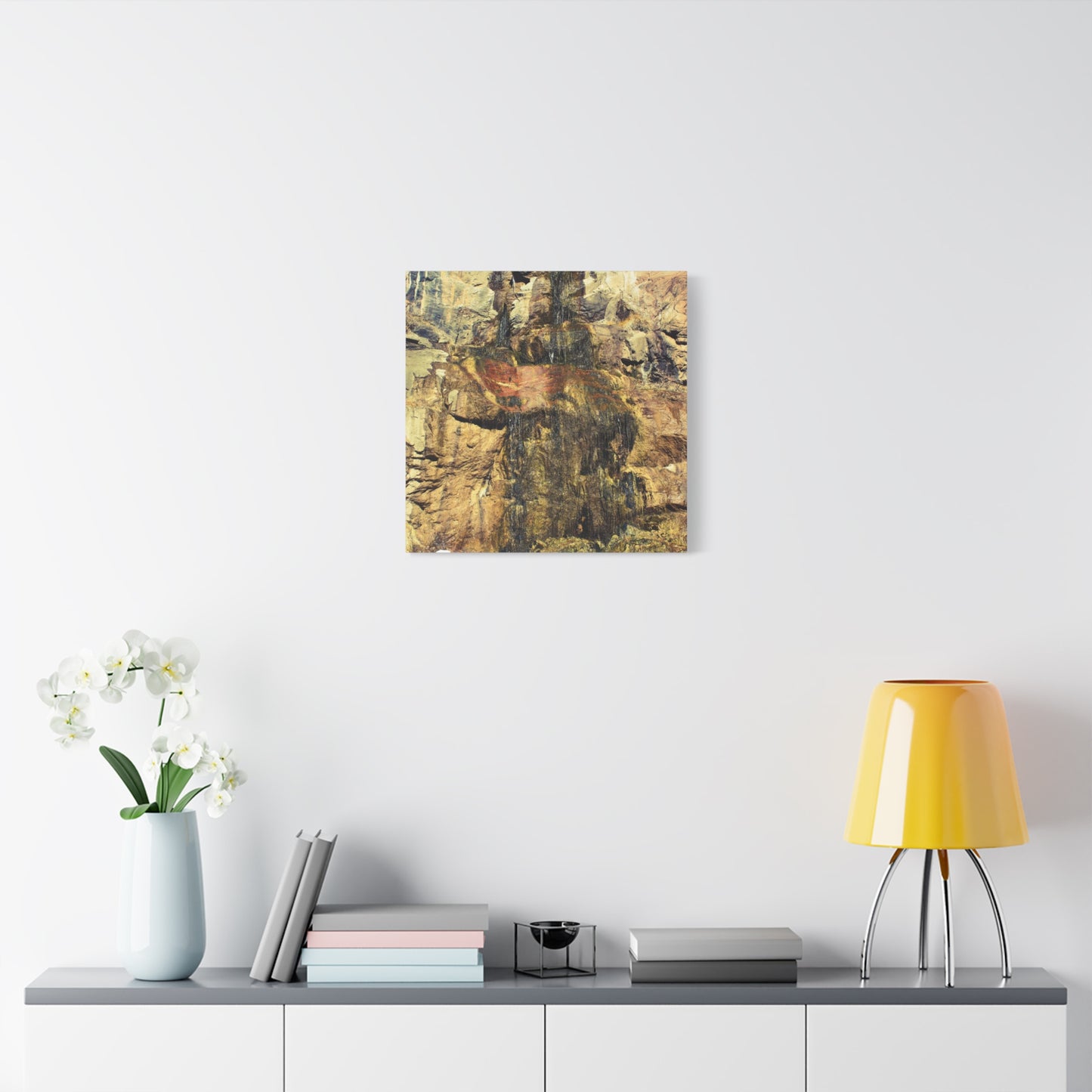 Canvas Wall Art - Mossy Waterfall Photo