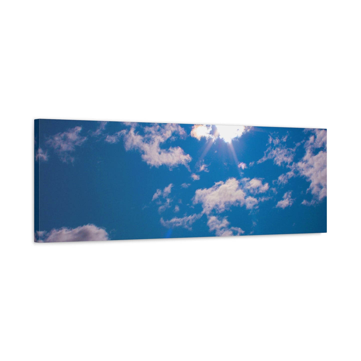 Canvas Wall Art - Blue Sky and Shining Clouds Picture