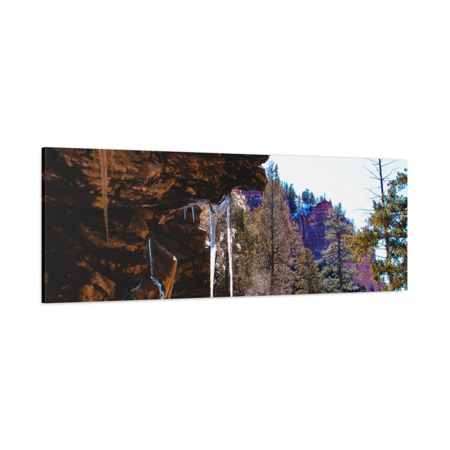 Canvas Wall Art - Mountain Icicles Photography
