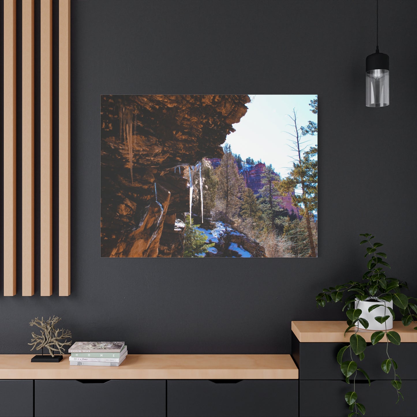 Canvas Wall Art - Mountain Icicles Photography