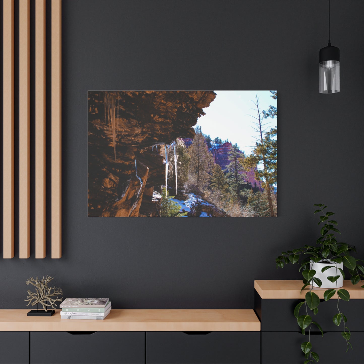Canvas Wall Art - Mountain Icicles Photography