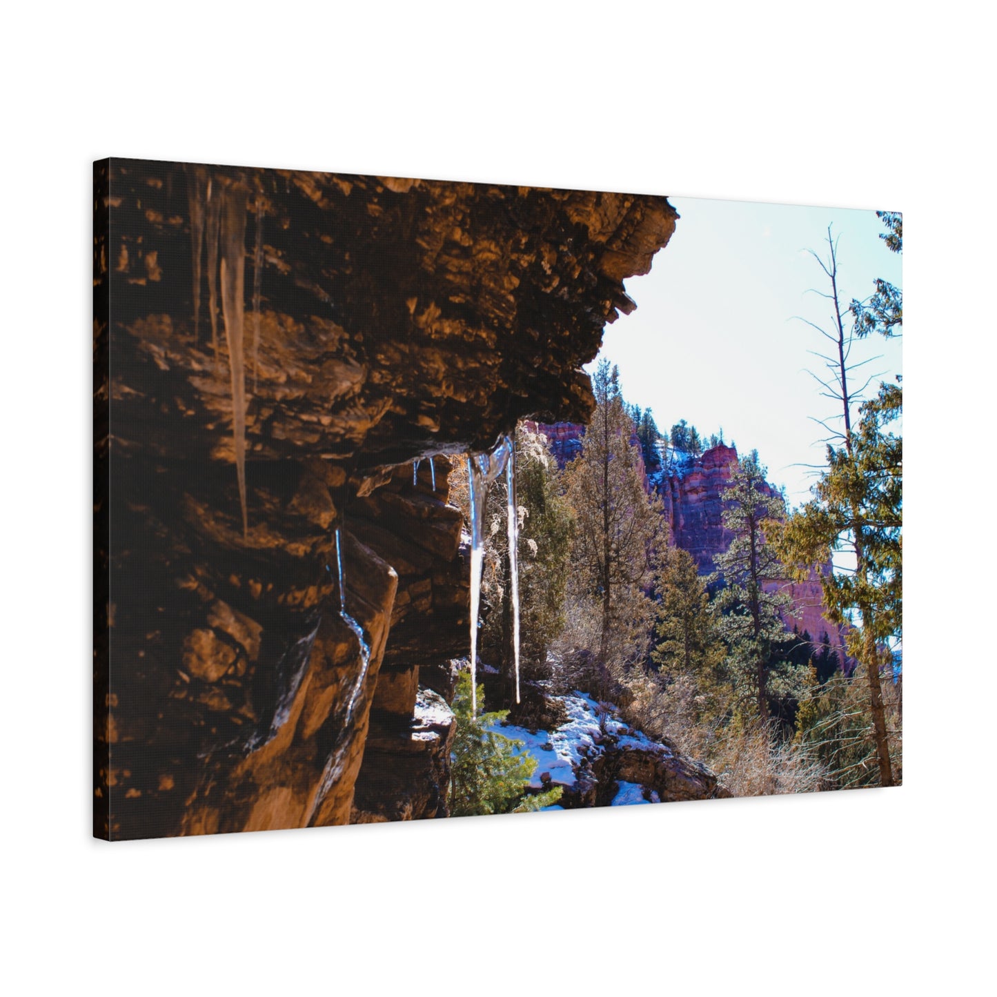 Canvas Wall Art - Mountain Icicles Photography