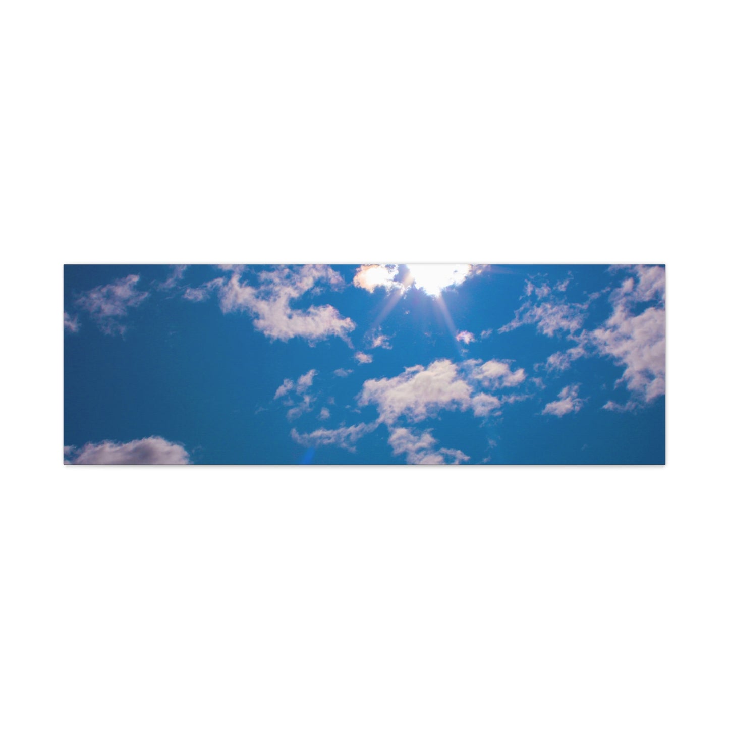 Canvas Wall Art - Blue Sky and Shining Clouds Picture