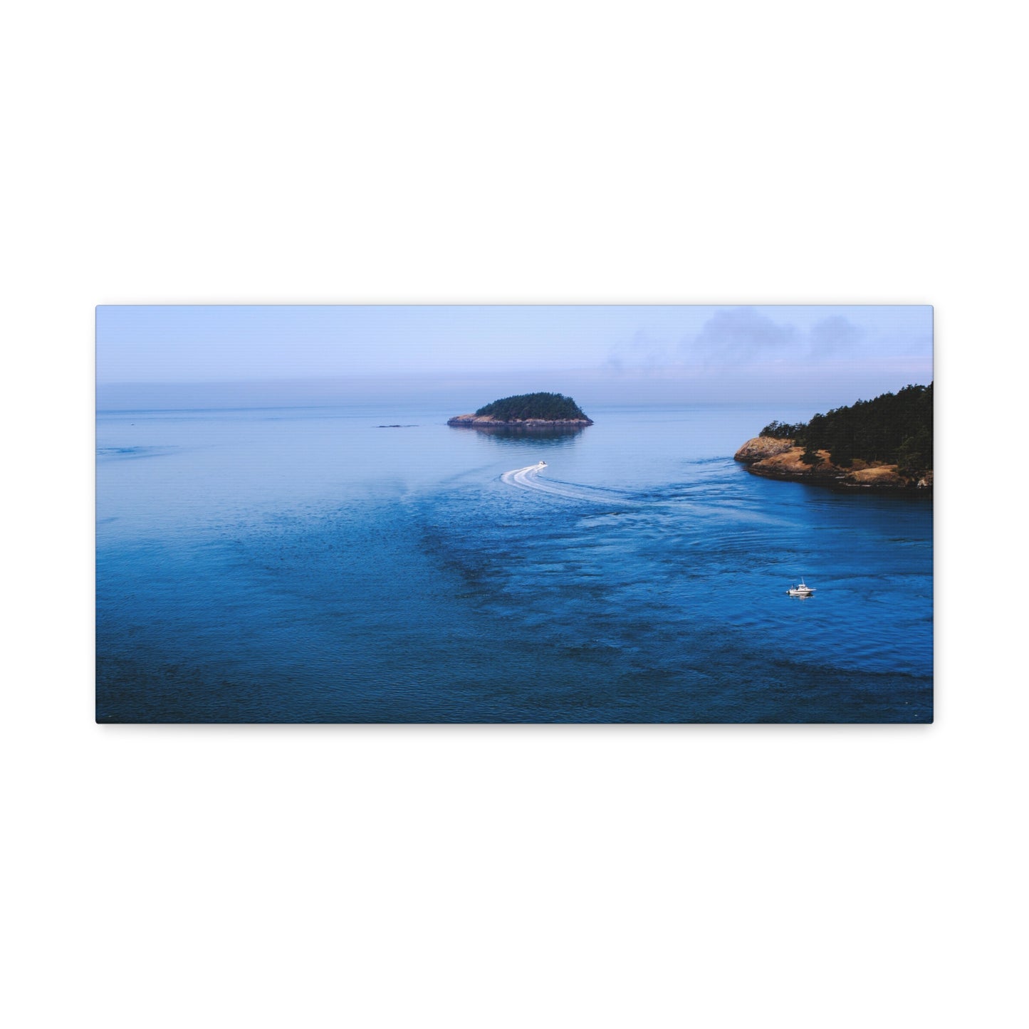 Canvas Print - Distant Island Ocean View Photography