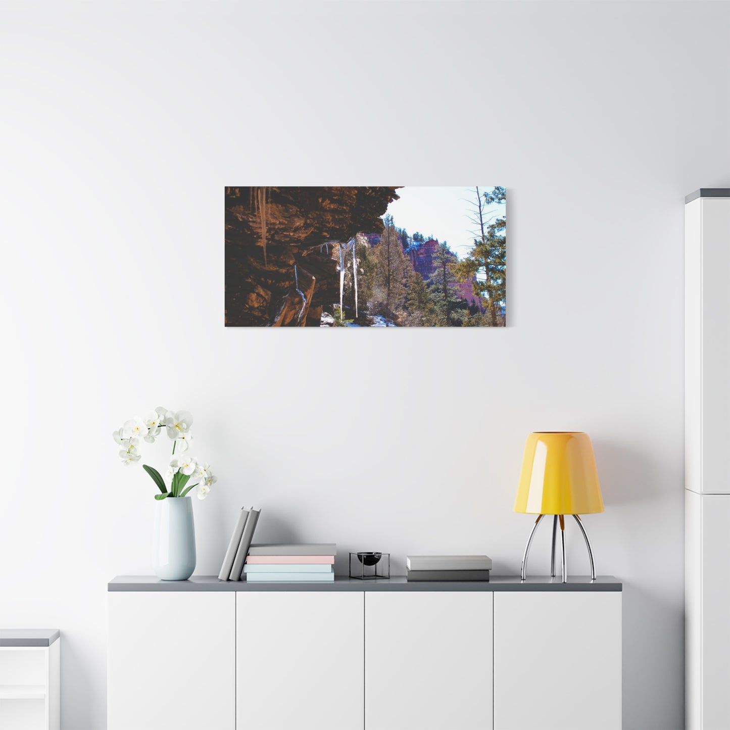 Canvas Wall Art - Mountain Icicles Photography
