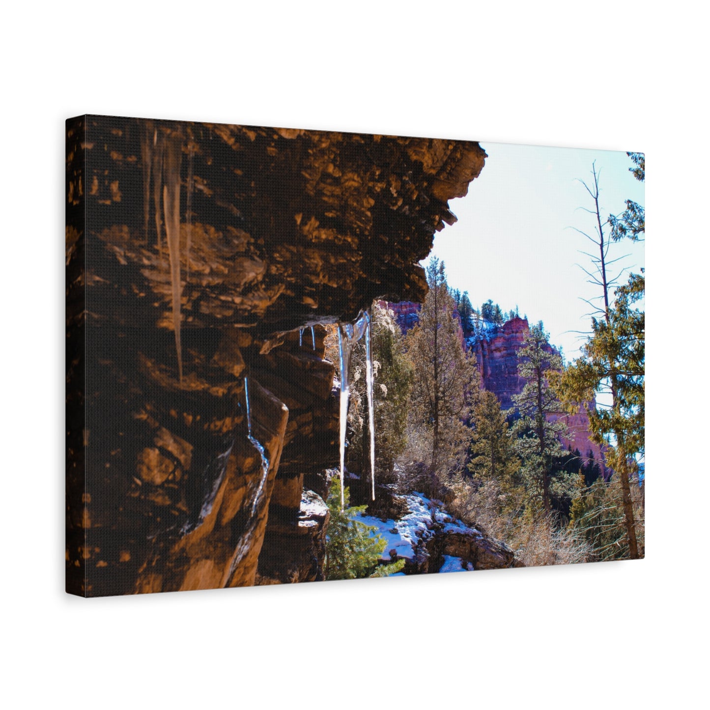 Canvas Wall Art - Mountain Icicles Photography