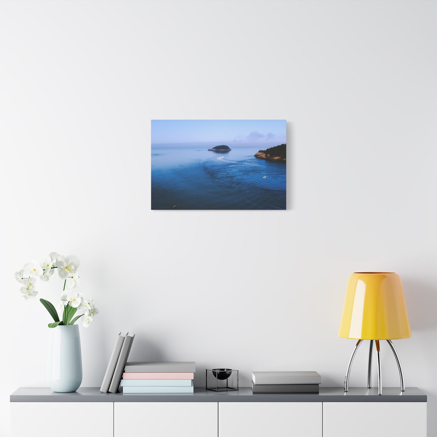 Canvas Print - Distant Island Ocean View Photography