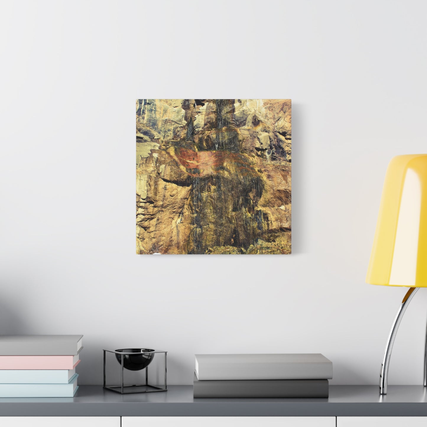 Canvas Wall Art - Mossy Waterfall Photo