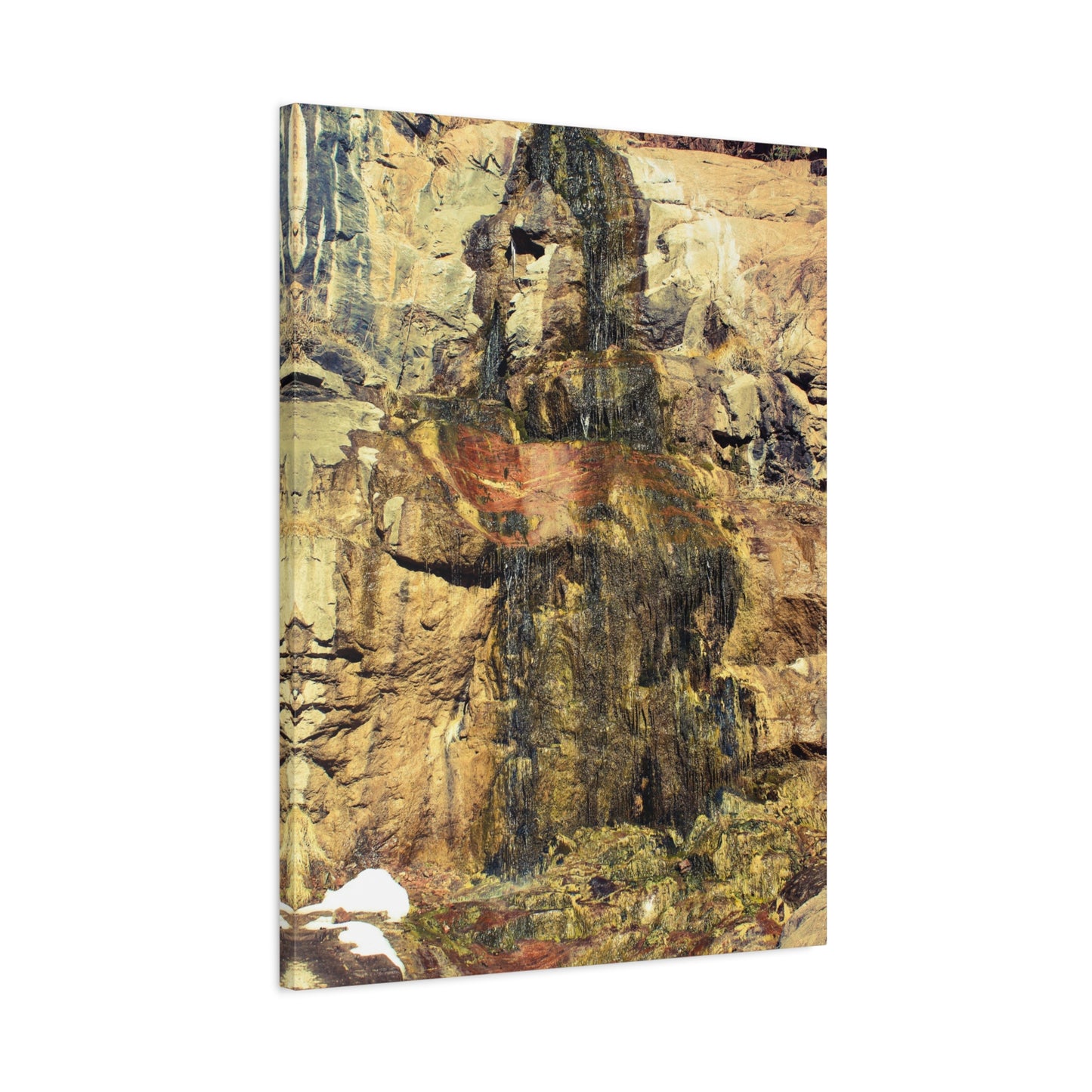 Canvas Wall Art - Mossy Waterfall Photo