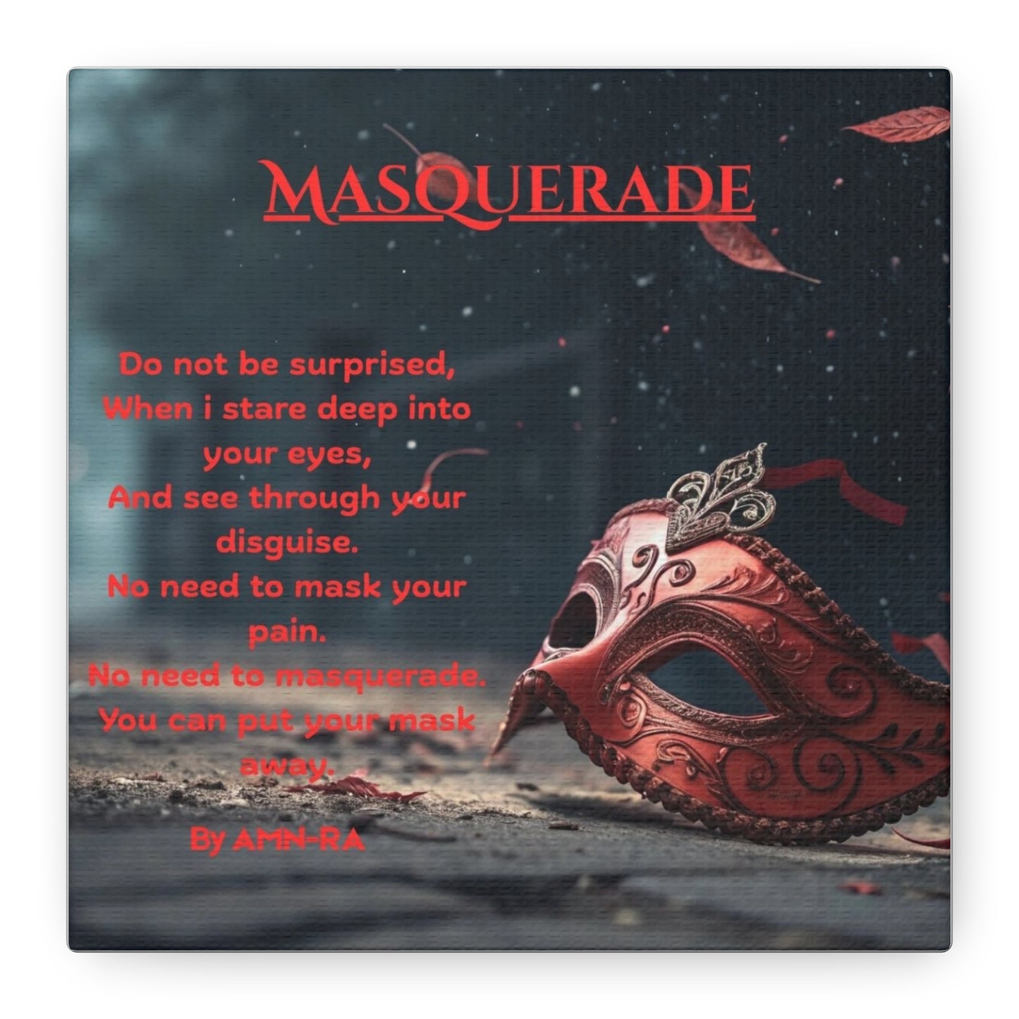 Canvas Poster - Full Color "Masquerade" by AMN_RA