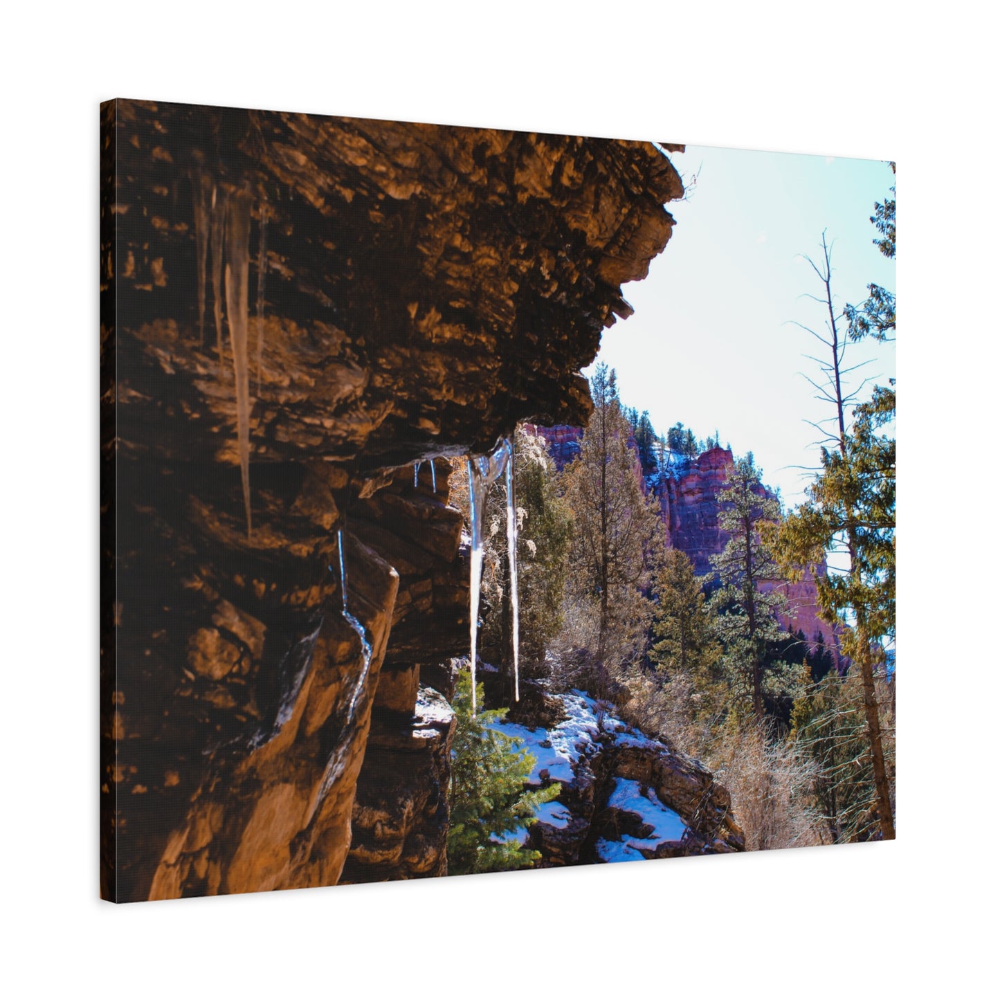 Canvas Wall Art - Mountain Icicles Photography