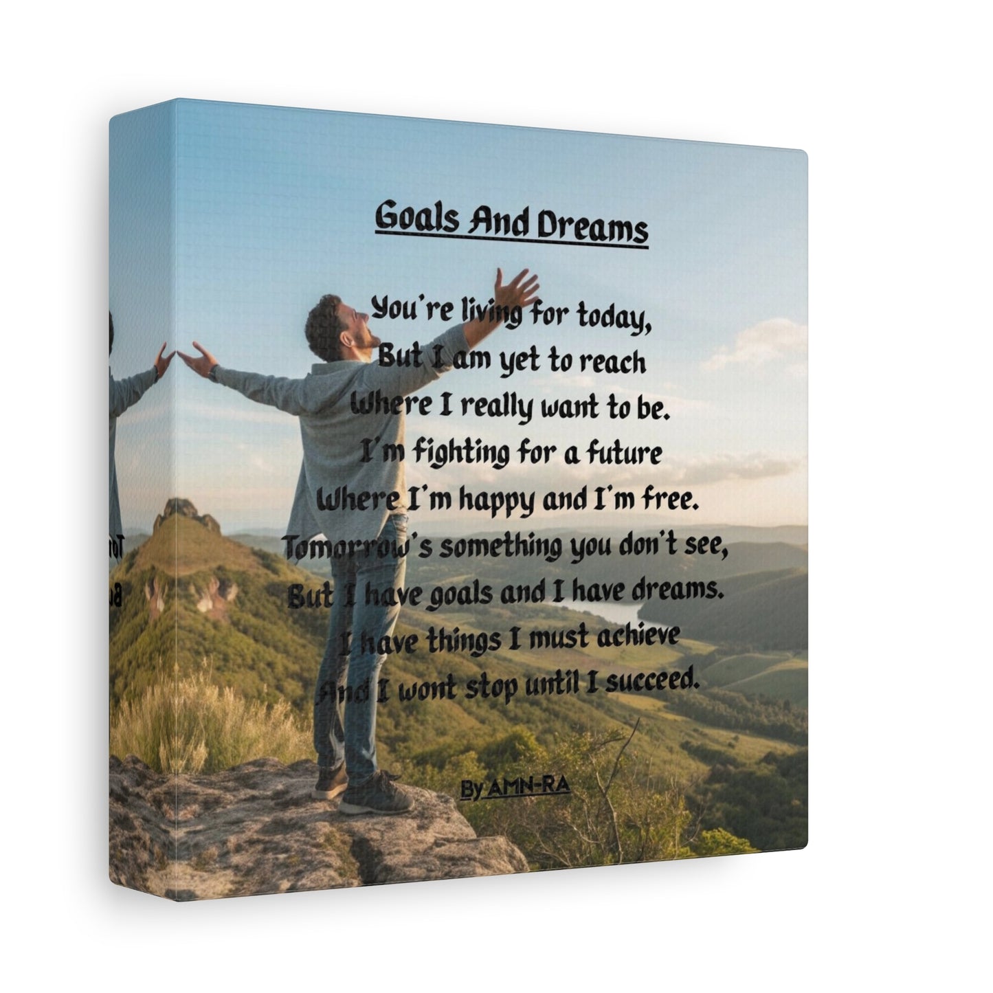 Canvas Print Poetry - Goals And Dreams - By AMN-RA