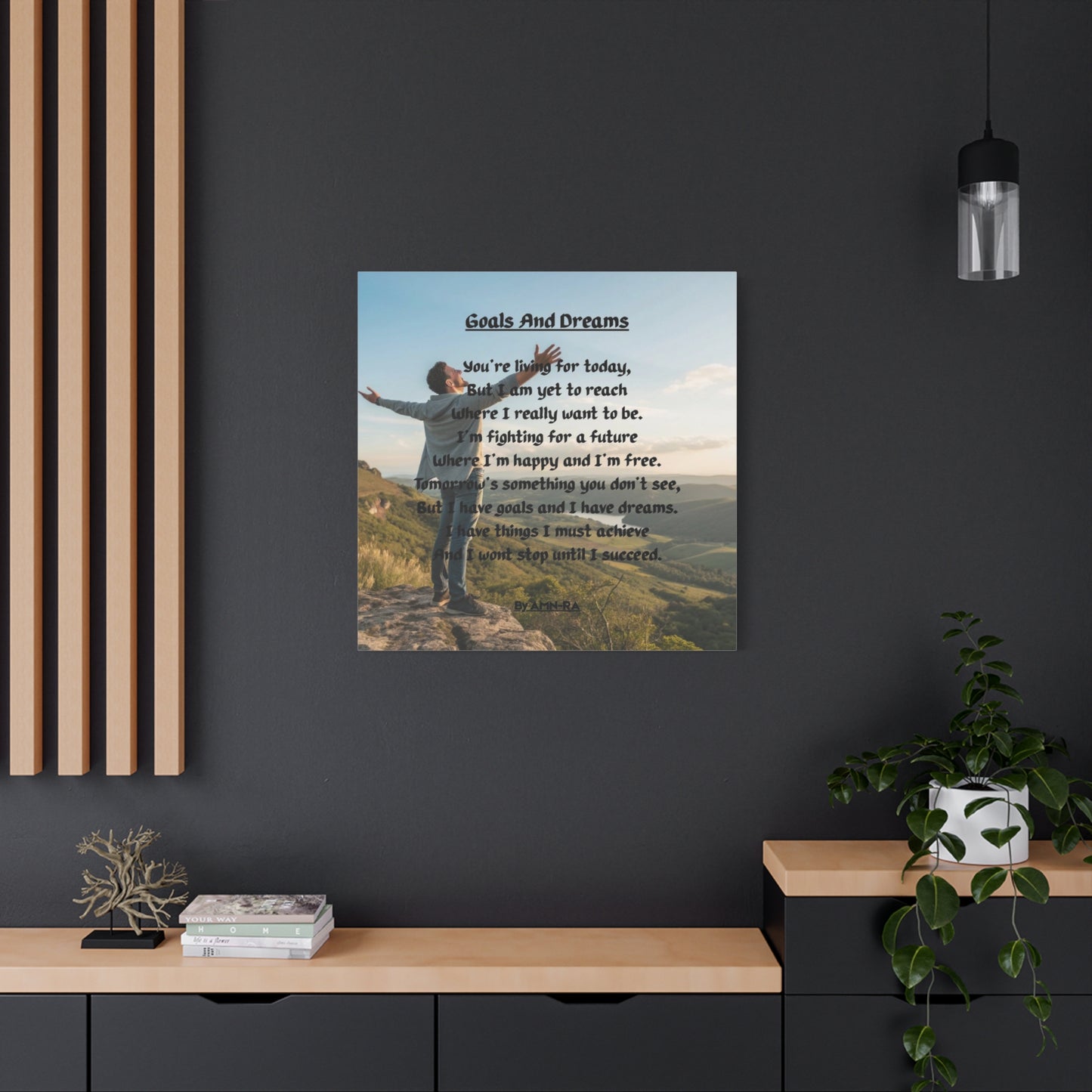 Canvas Print Poetry - Goals And Dreams - By AMN-RA