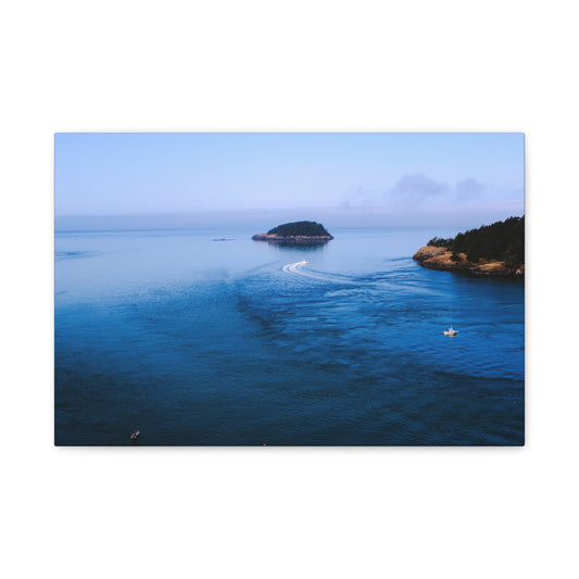 Canvas Print - Distant Island Ocean View Photography