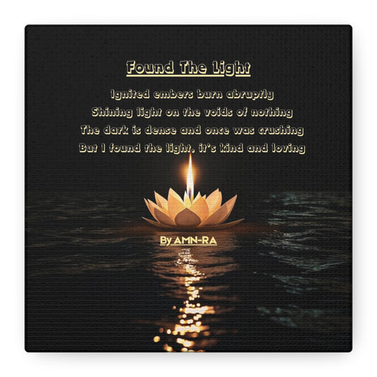 Poetic Canvas Print - Found The Light - By AMN-RA