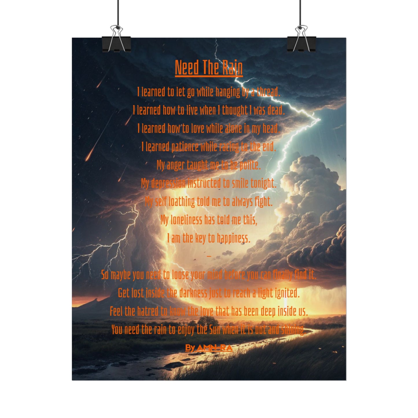 Print Poster - Need The Rain - By AMN-RA