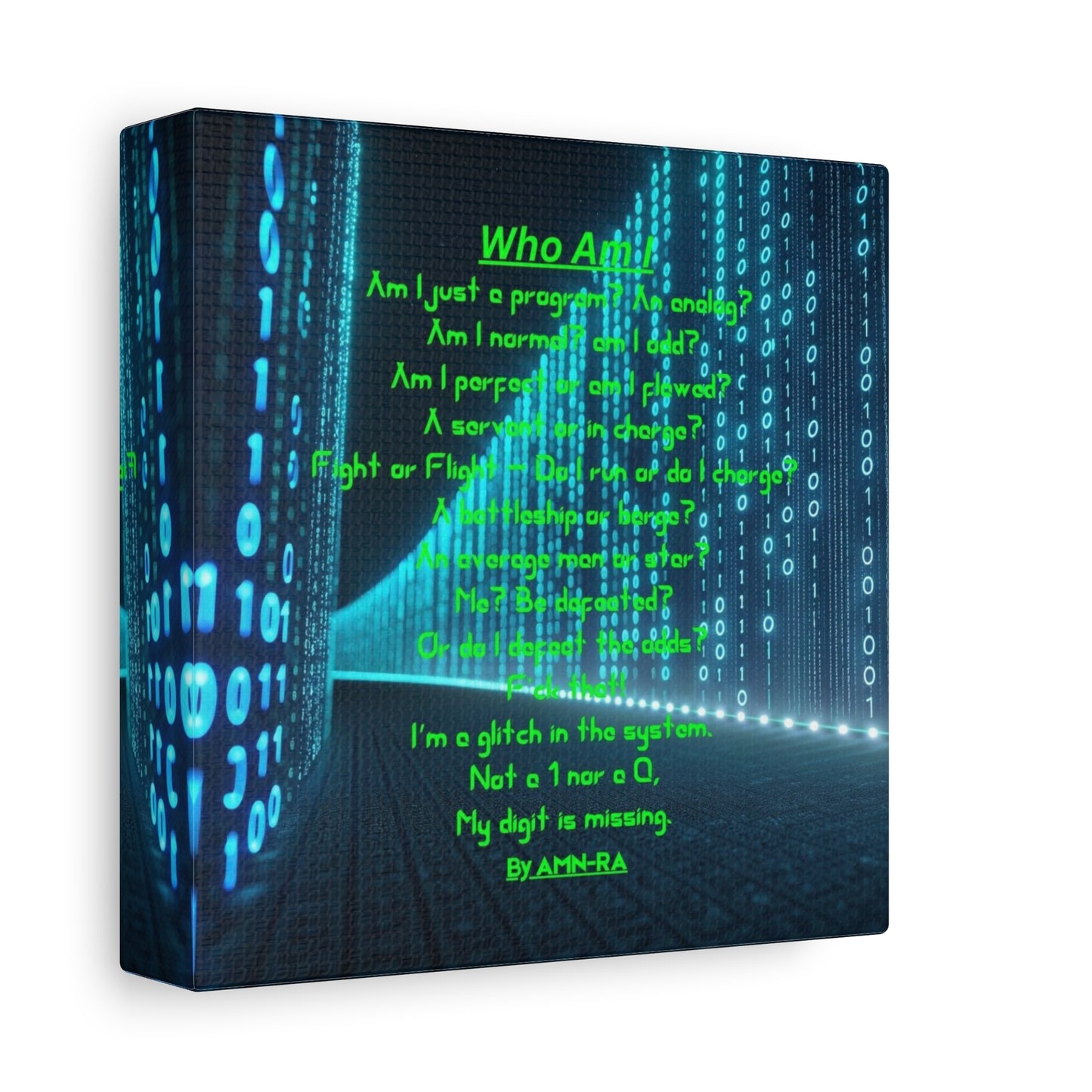 Canvas Print Poetry - Who Am I - By AMN-RA