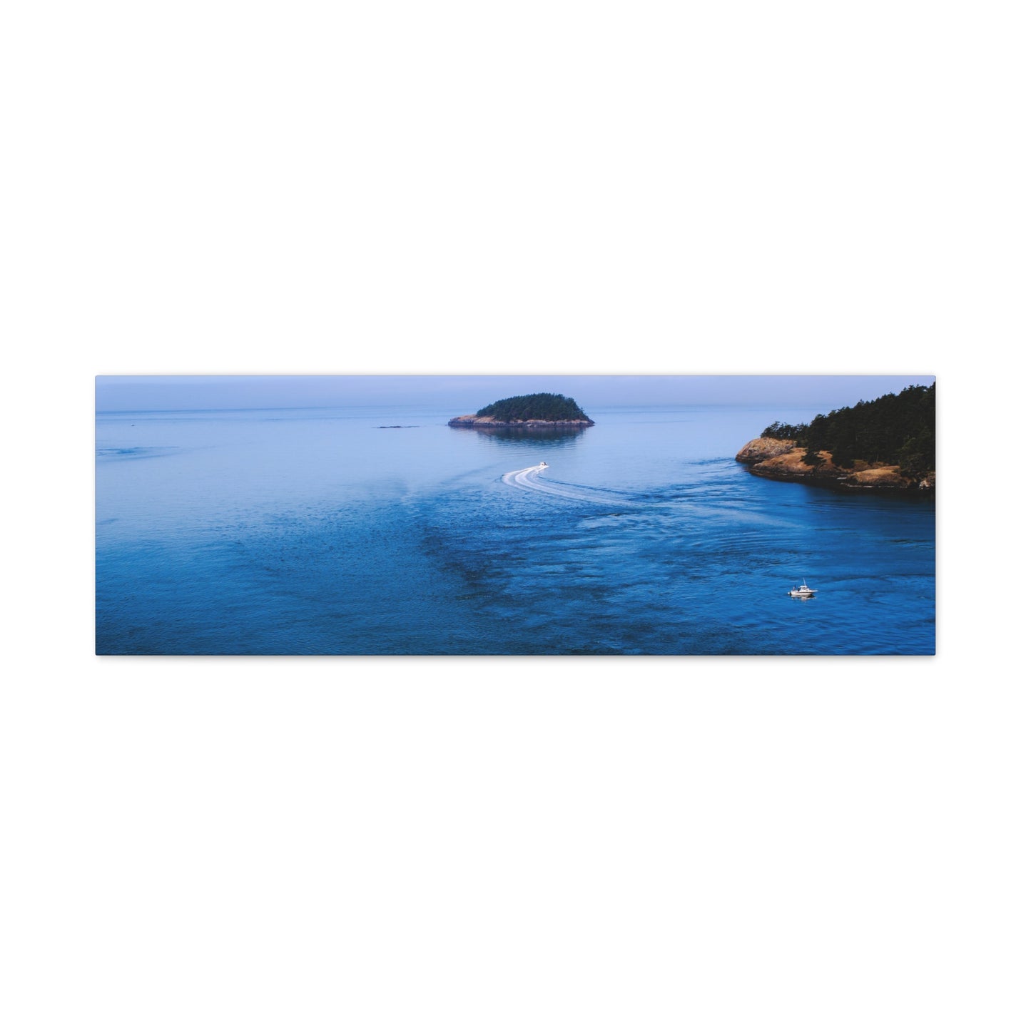 Canvas Print - Distant Island Ocean View Photography