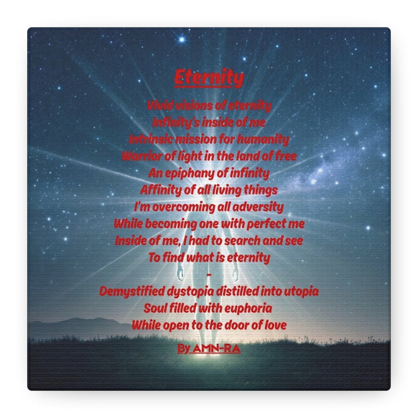Poetic Canvas Print - Eternity - By AMN-RA