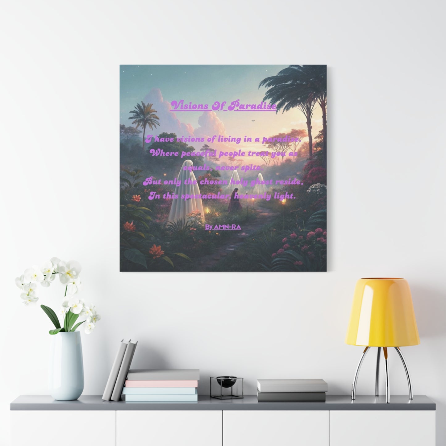 Poetic Canvas Print - Visions Of Paradise - By AMN-RA