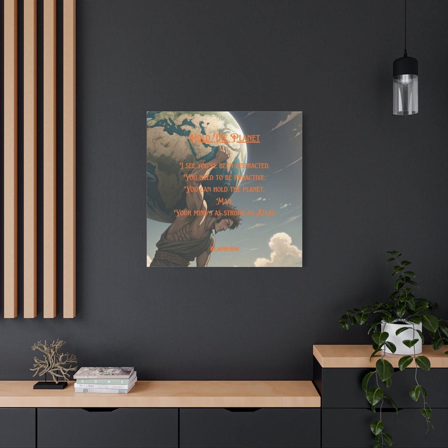 Canvas Print Poetry - Hold The Planet - By AMN-RA