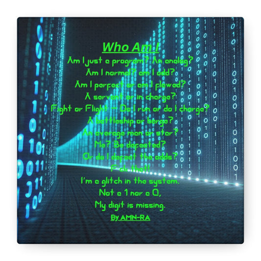Canvas Print Poetry - Who Am I - By AMN-RA