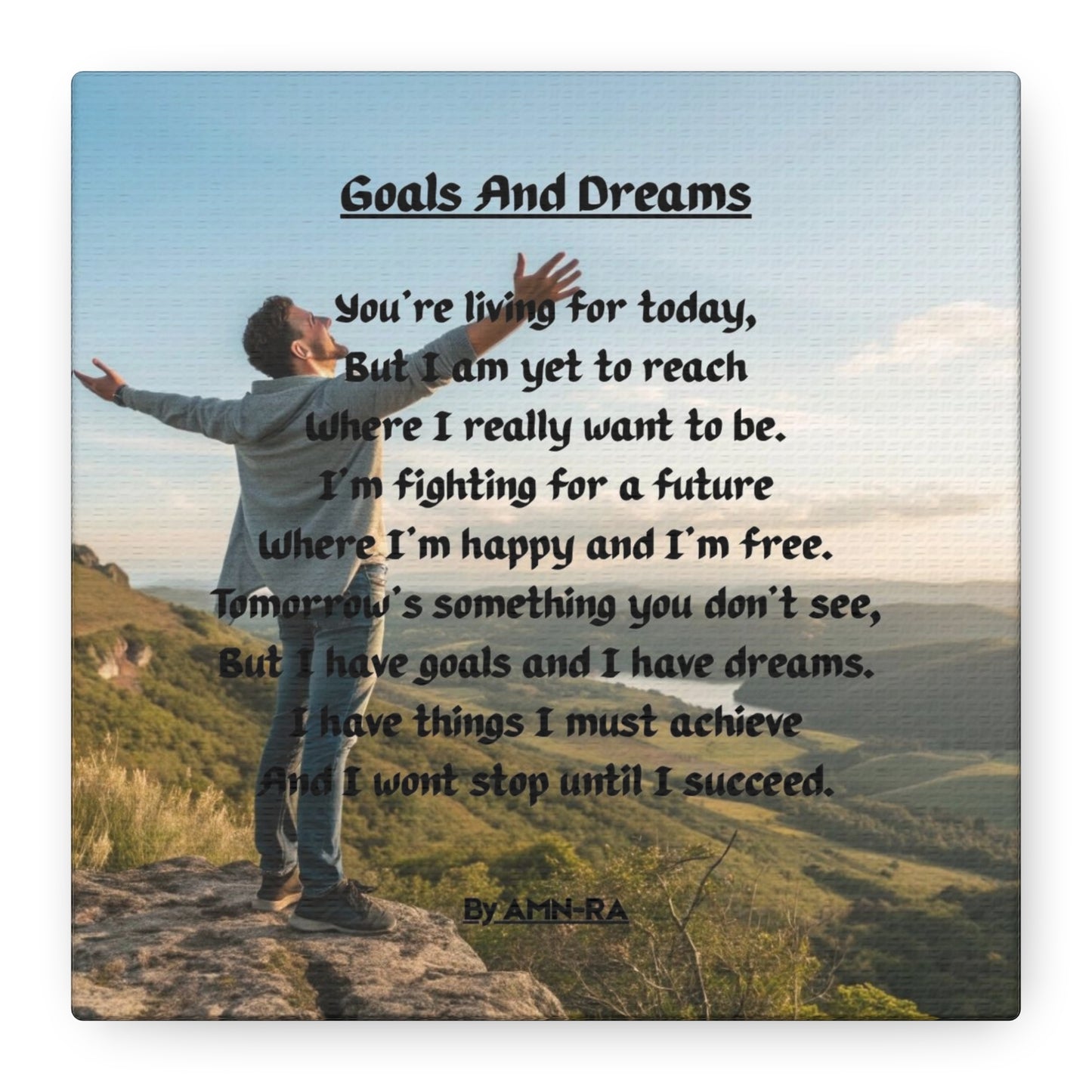 Canvas Print Poetry - Goals And Dreams - By AMN-RA