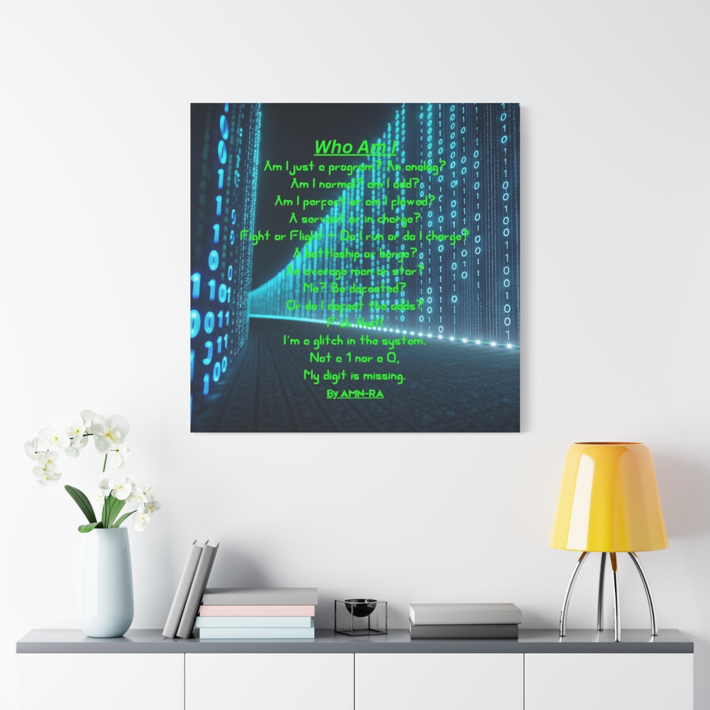 Canvas Print Poetry - Who Am I - By AMN-RA