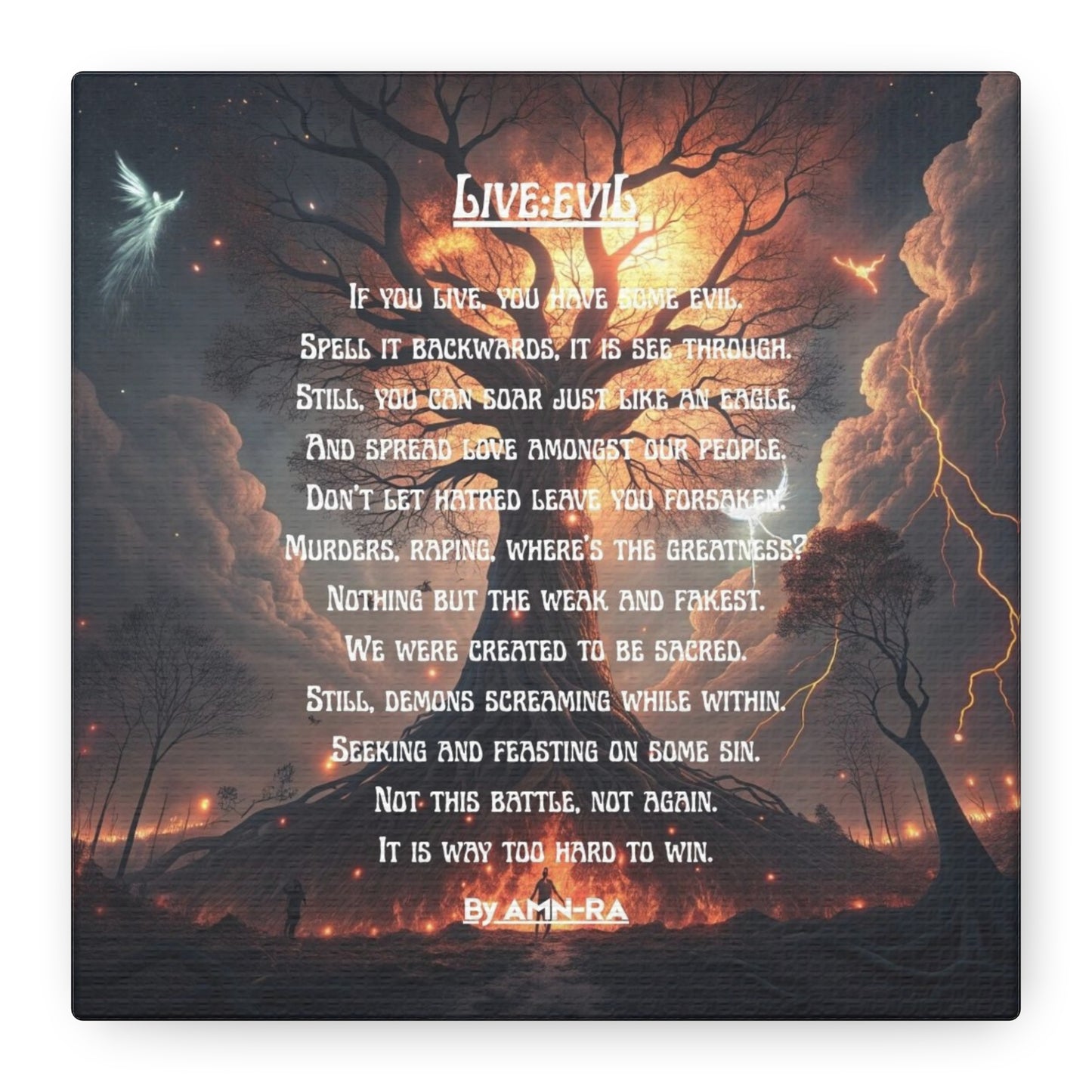 Canvas Print - Live:eviL - By AMN-RA