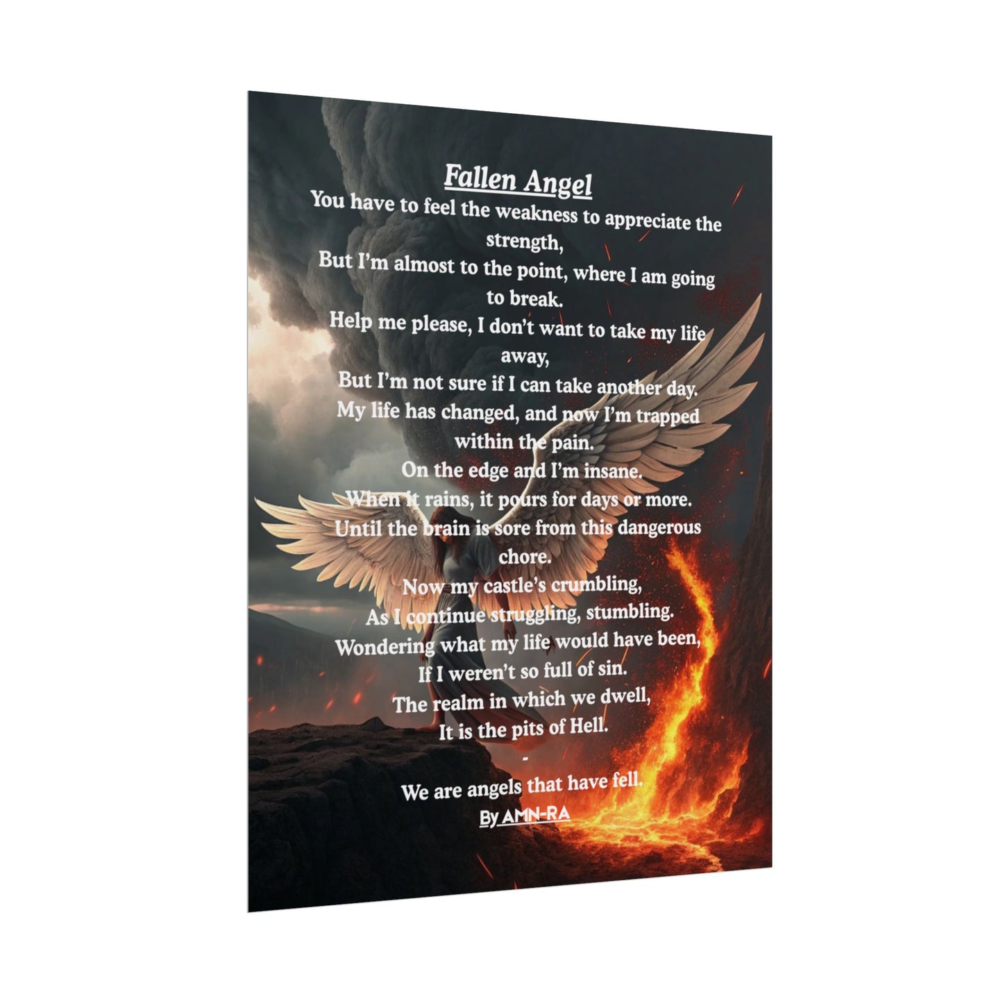 Print Poster - Fallen Angel - By AMN-RA