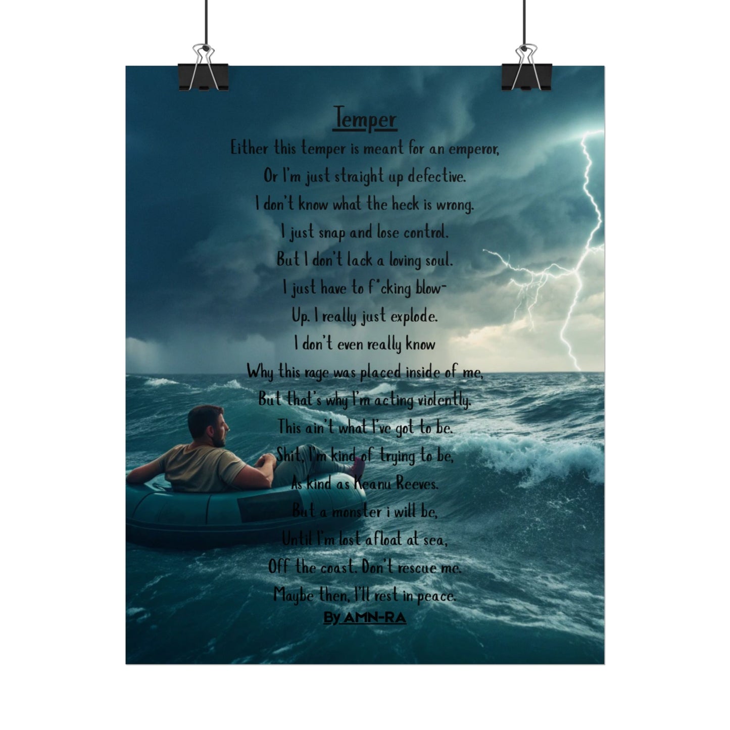 Print Poster - Temper - By AMN-RA