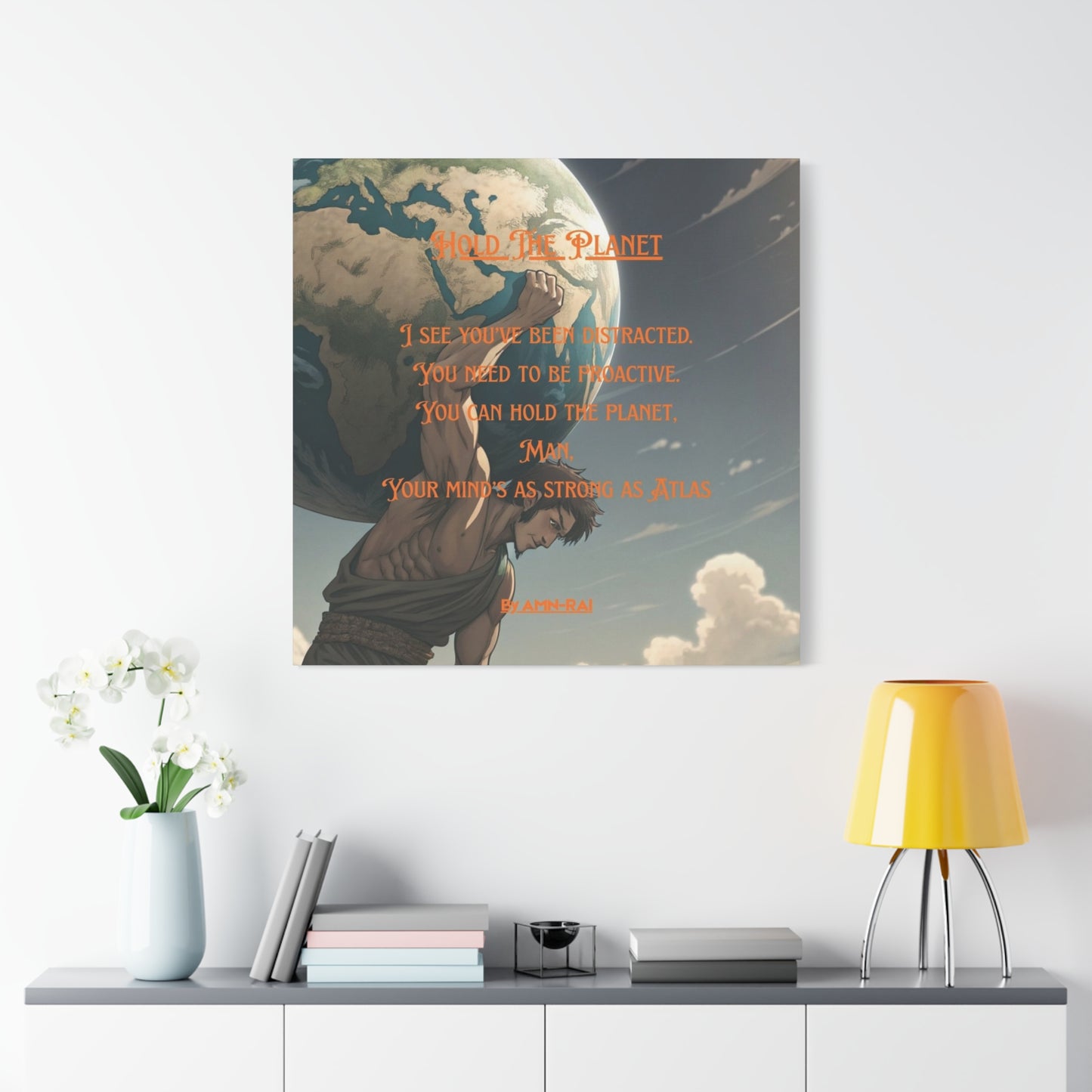 Canvas Print Poetry - Hold The Planet - By AMN-RA