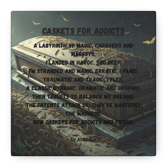 Canvas Print - Caskets for Addicts - By AMN-RA