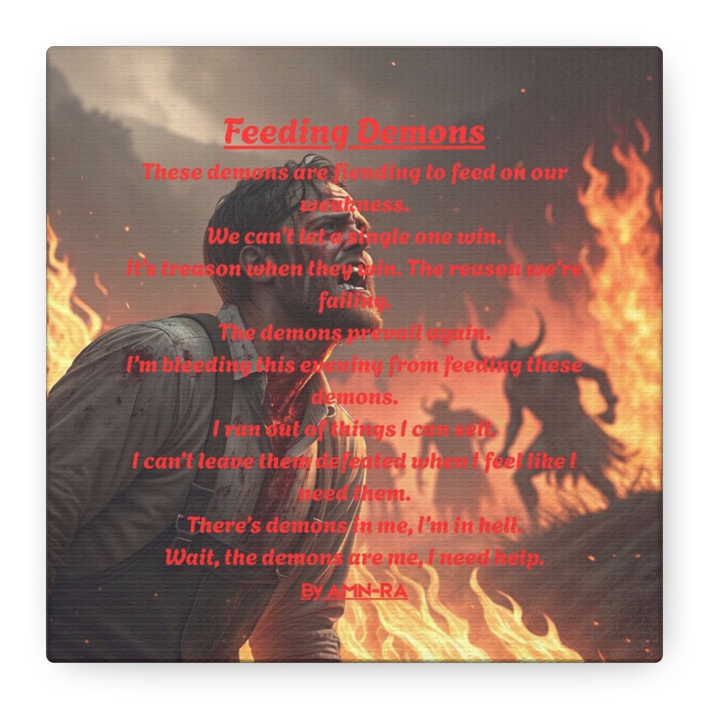 Canvas Print - Feeding Demons - By AMN-RA