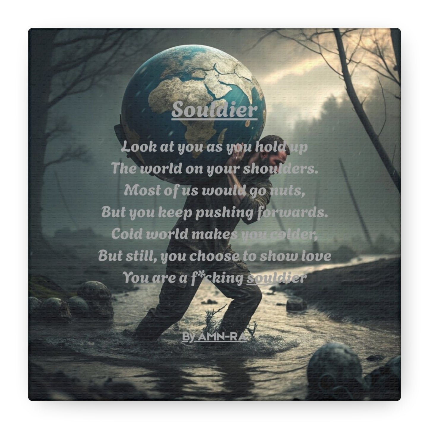 Canvas Print Poetry - Souldier - By AMN-RA