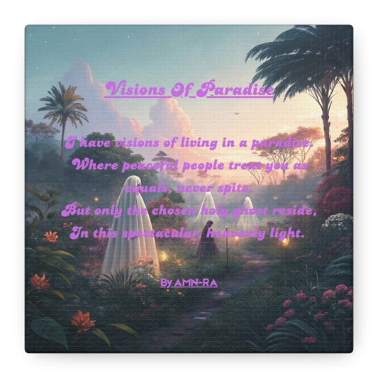 Poetic Canvas Print - Visions Of Paradise - By AMN-RA