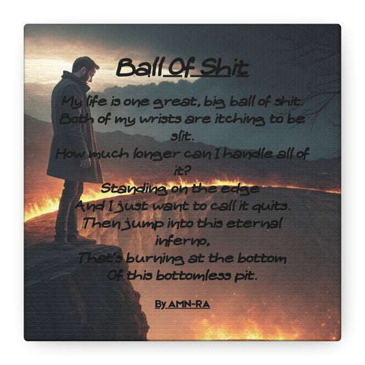 Canvas Poster - Full Color "Ball Of Shit" by AMN_RA